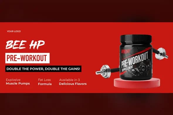 Fitness Supplement Promotion Banner