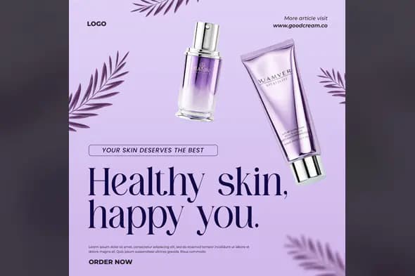 Elegant Skincare Product Ad Template