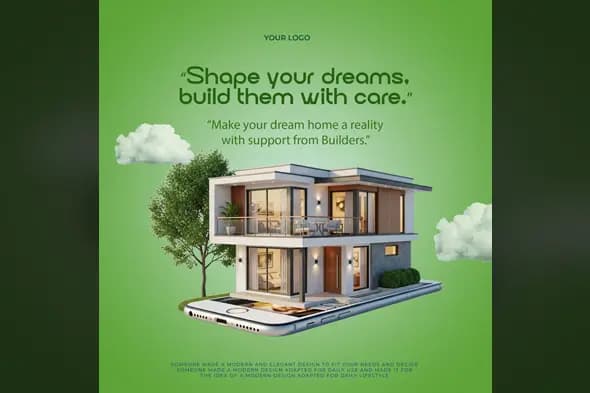 Modern Real Estate Builder Ad Template