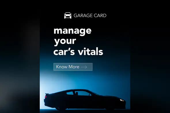 Premium Automotive Garage Card Car Monitoring Template