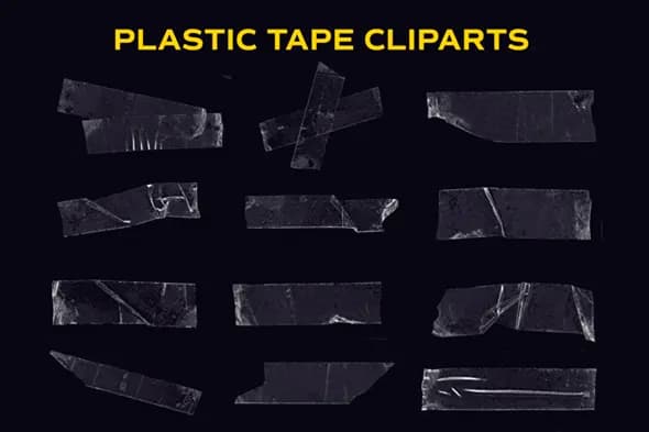 Transparent Plastic Tape Cliparts Collection