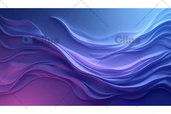 Abstract Flowing Gradient Waves in Blue and Purple