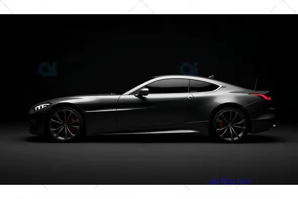 Sleek Luxury Sports Car in Shadowy Lighting