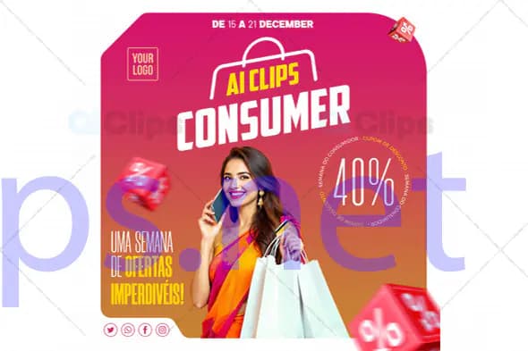 Consumer Week Sale Banner PSD Template