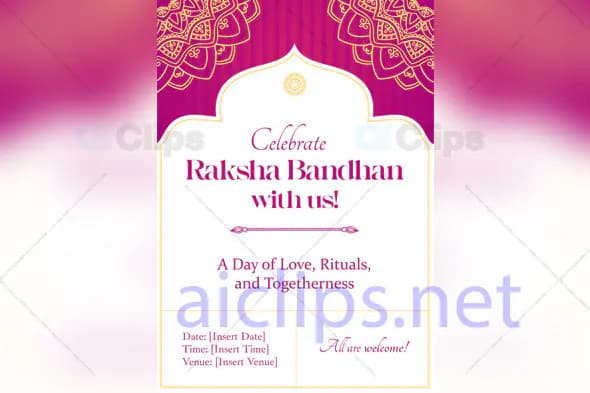 Raksha Bandhan Invitation PSD Template