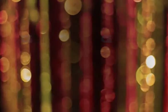 Festive Bokeh Lights in Red, Green, and Gold