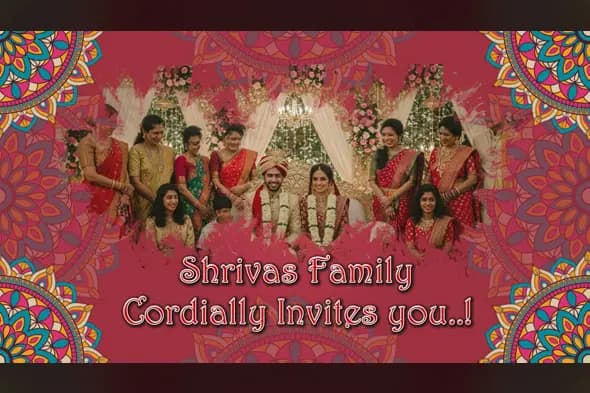 Mandala Frame Indian Wedding Invitation Template with Edius 8 Pro