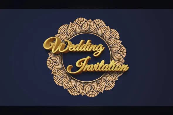 Mandala Frame 3D Wedding Invitation Title with Edius 8 pro