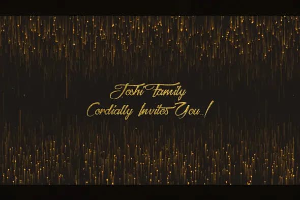 Falling Light Effect & Golden Sparkle Invitation Animation with Edius 8 Pro