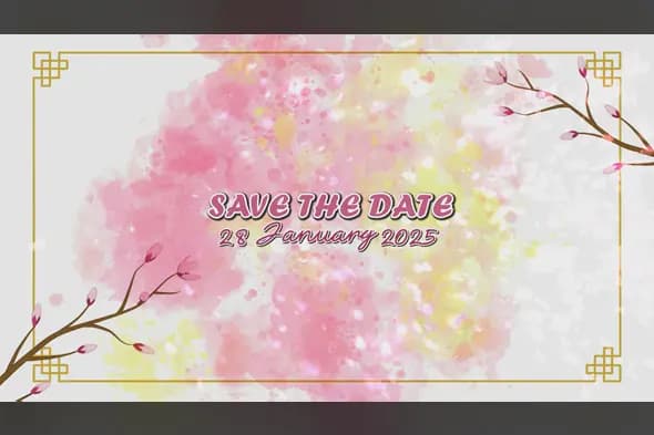 Cherry Blossom Save The Date Template With Edius 8 Pro