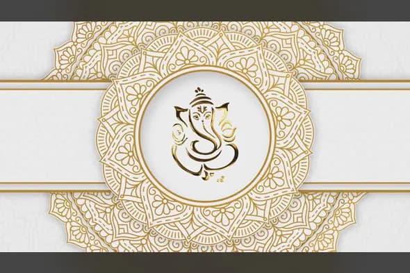 Elegant Ganesh Mandala Wedding Invitation Template With Edius 8 Pro