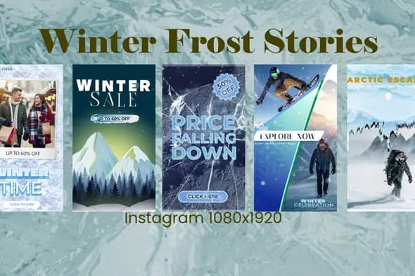 Winter Frost Instagram Story Templates