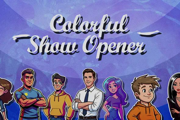 Vibrant Cartoon Character Opener