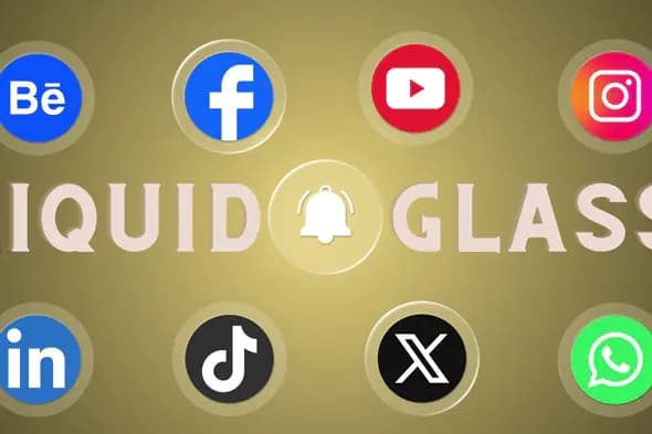 Liquid Glass Social Media Icons Pack