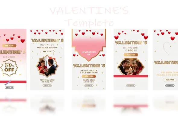 Elegant Valentine's Day Stories Pack