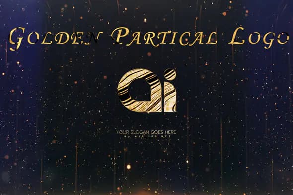 Celestial Gold Particle Logo Animation