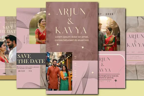 Indian Wedding Announcement Template
