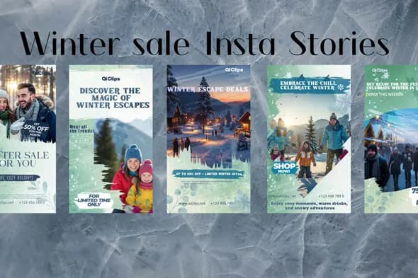Frosty Winter Sale Instagram Stories Pack