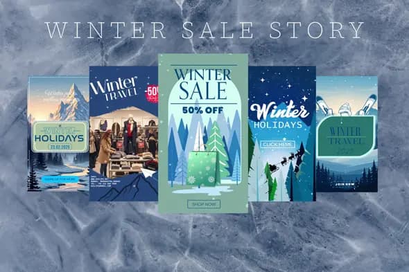 Frost Winter Sale Instagram Story Pack