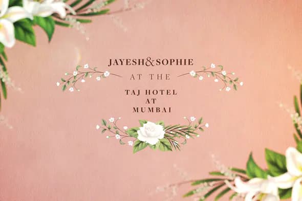 Blush Floral Indian Wedding Invitation Template