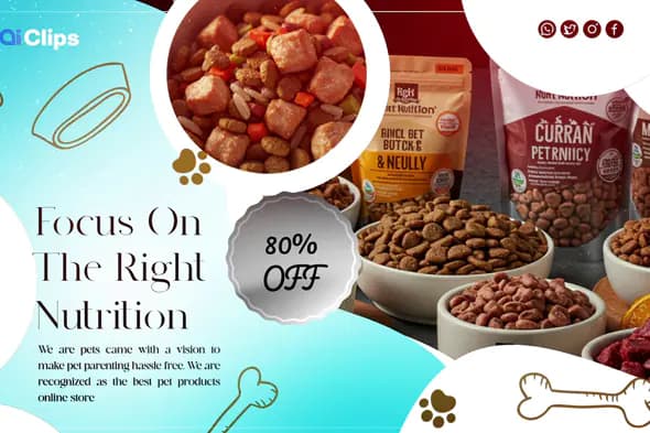 Pet Nutrition E-commerce Promo Template