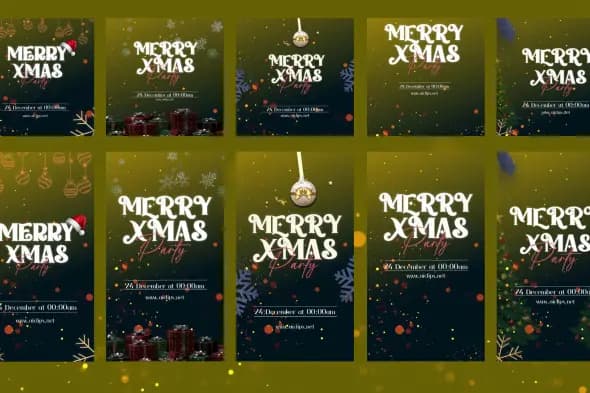 Festive christmas Party Video Pack
