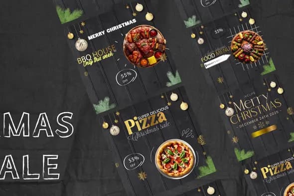 Christmas Food Promotion Instagram Stories Bundle