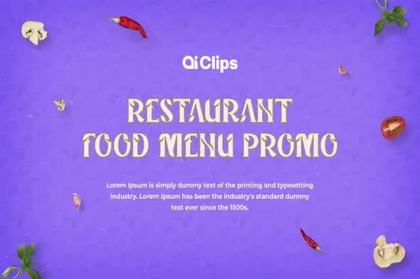 Gourmet Menu Showcase Animation
