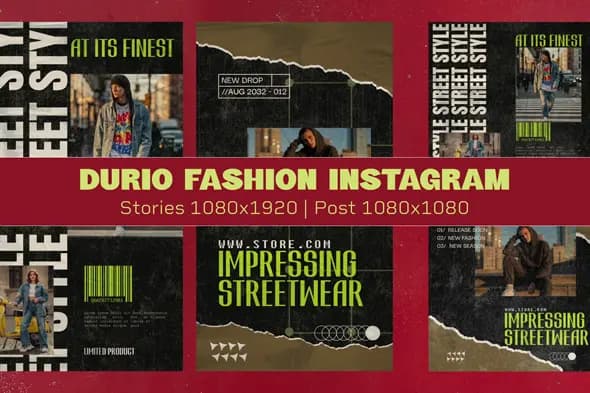 Urban Streetwear Instagram Template Pack
