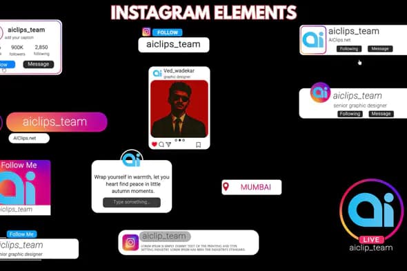 Instagram Elements Animation Pack