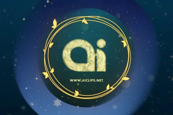 Festive Gold Christmas Logo Animation