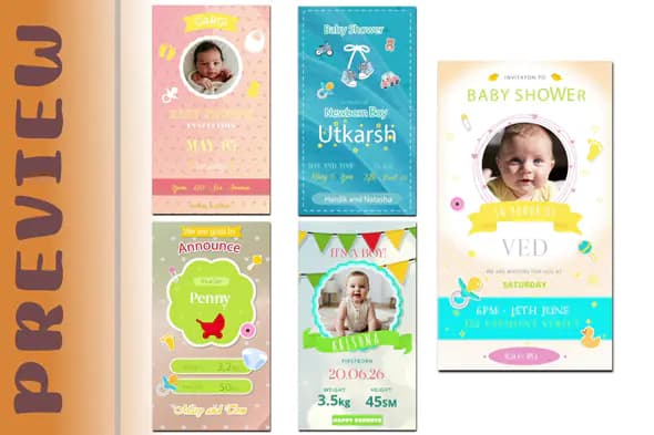 Baby Shower Invitation Templates Pack