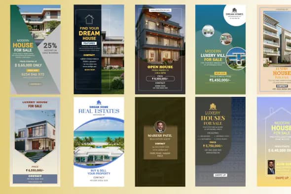 Luxury Real Estate Social Media Template Pack