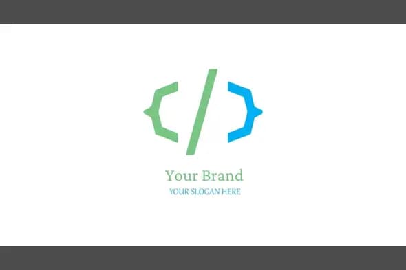 Minimalist Code Bracket Logo Design