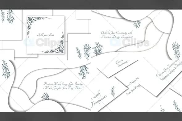 Elegant Floral Border Template with Paper Cut Effect