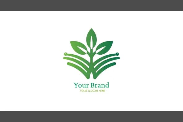 Modern Green Leaf Abstract Book Logo Design