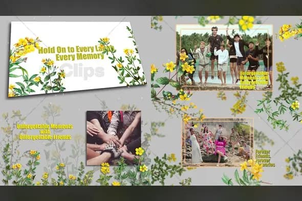 Floral Memory Album Slideshow Template