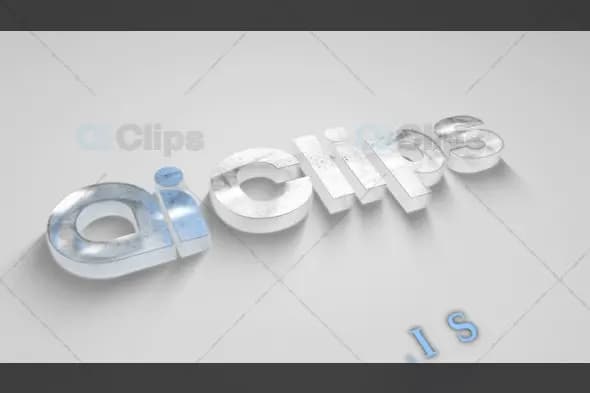 3D Marble Text Effect Logo Animation