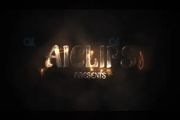 Electric Lightning Text Logo Animation