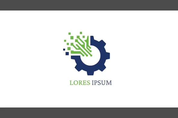 Technology Circuit Gear Integration Logo Design