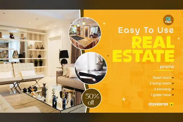 Modern Real Estate Property Showcase Animation Template