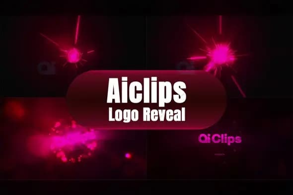 Dynamic Neon Pink Logo Reveal with Light Bursts