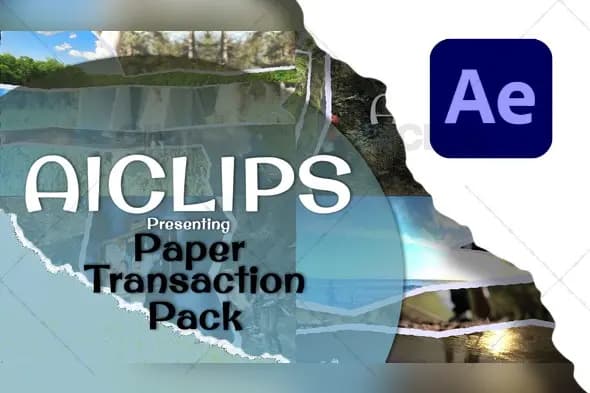 Paper Rip Transition Pack for After Effects