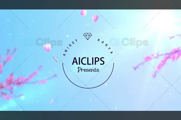 Elegant Cherry Blossom Logo Animation Template