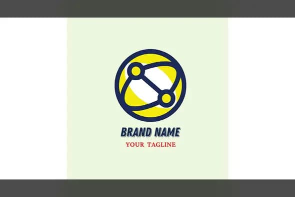 Minimalist Connected Nodes Circle Logo Design