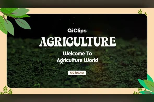 Agriculture Title Animation with Organic Background