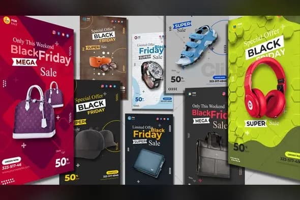 Black Friday Super Sale Social Media Stories Pack
