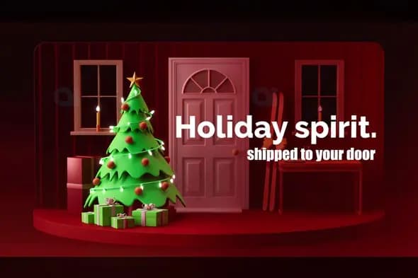3D Christmas Tree Home Delivery Animation Template