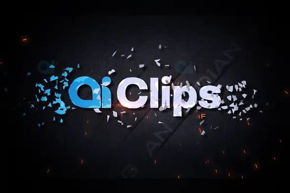 3D Shattered Text Logo Animation with Particle Effects