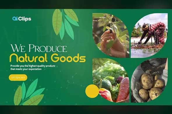 Natural Goods & Organic Products Promotional Template